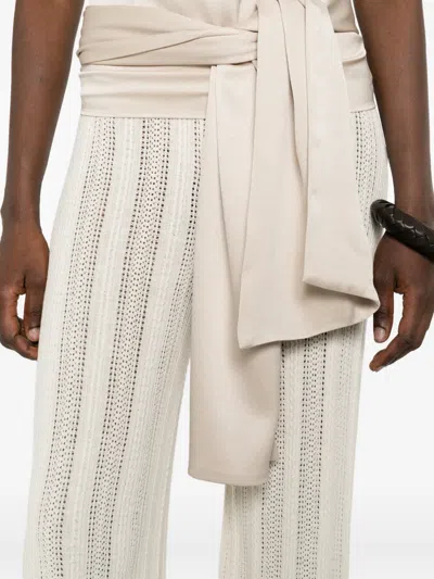 Bompard Elasticated-waist Trousers In White