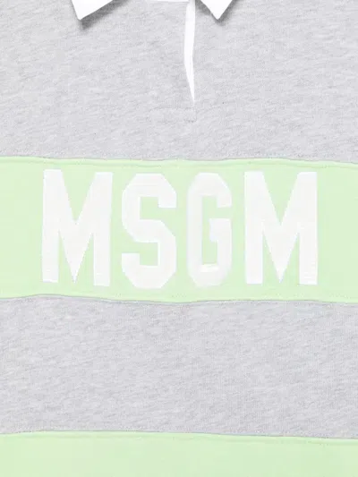 Msgm Striped-pattern Polo Shirt In Multi