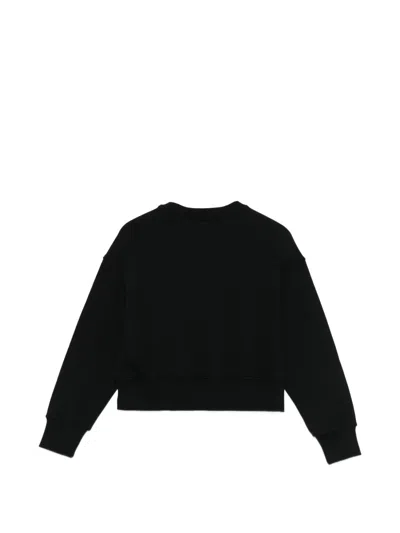 Msgm Sequin-embellishment Sweatshirt In Black