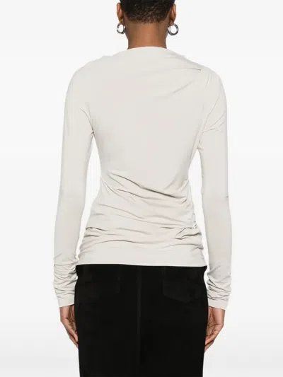 Entire Studios Drape Long-sleeve Top In White