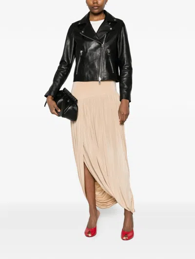 Bully Zip Lambskin Jacket In Black