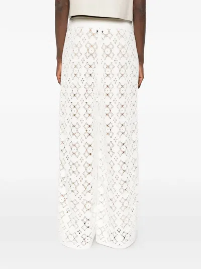 Bompard Crocheted Elasticated-wais Trousers In White