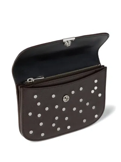 Lemaire Soft Tab Studs Wallet In Brown