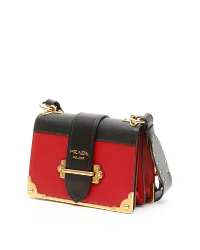 Prada Cahier Bag In Red