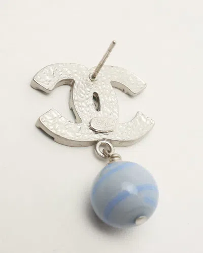 Pre-owned Chanel Cc Dangling Earrings In Multi