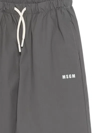 Msgm Drawstring-fastening Trousers In Blue