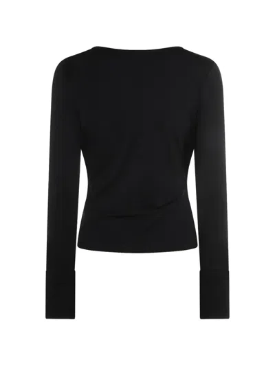 Max Mara Adagio Virgin Wool Wrap Top In Brown