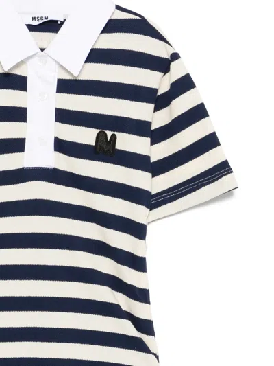 Msgm Striped Dress In Multi