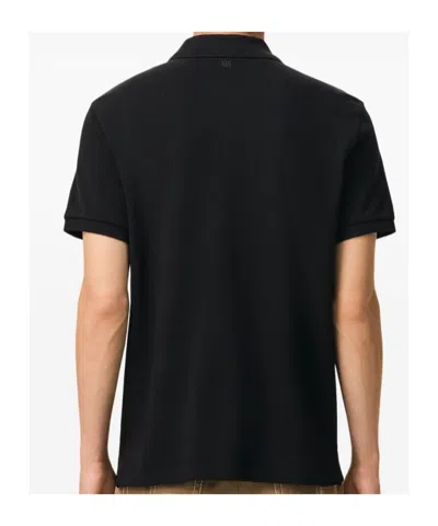 Ami Alexandre Mattiussi Black Cotton Short Sleeves Ami De Coeur Polo Shirt Black