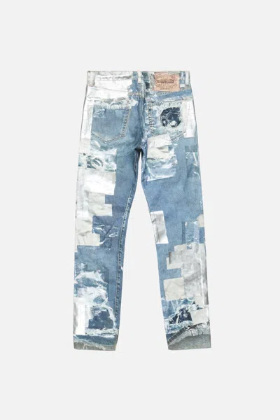 Acne Studios Patchwork Straight Jeans In Multi