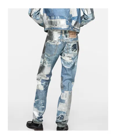 Acne Studios Patchwork Straight Jeans In Multi