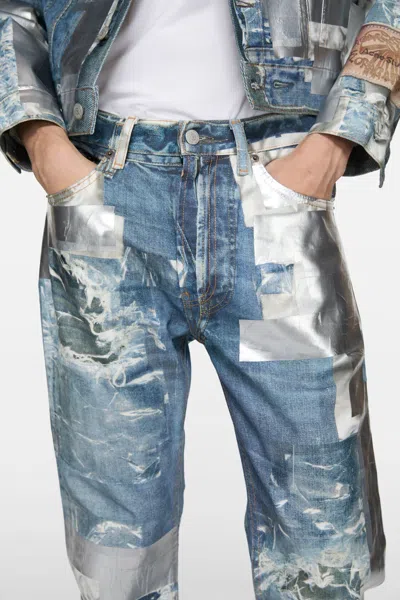 Acne Studios Patchwork Straight Jeans In Multi