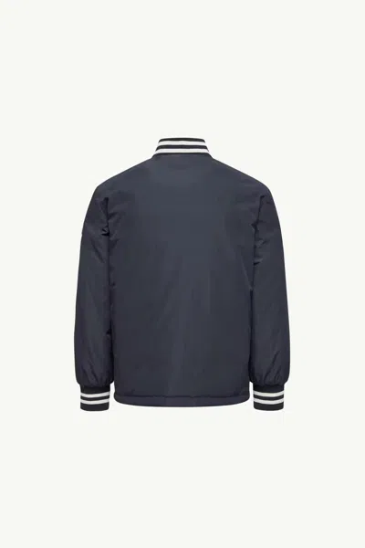 Moncler Cemal Reversible Down Bomber Jacket In Blue