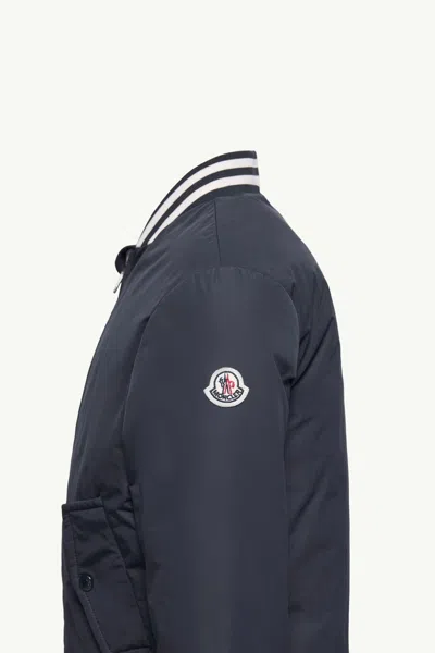 Moncler Cemal Reversible Down Bomber Jacket In Blue