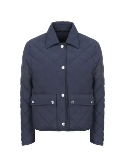 Kiton Quilted Flap-pocket Jacket In Blue