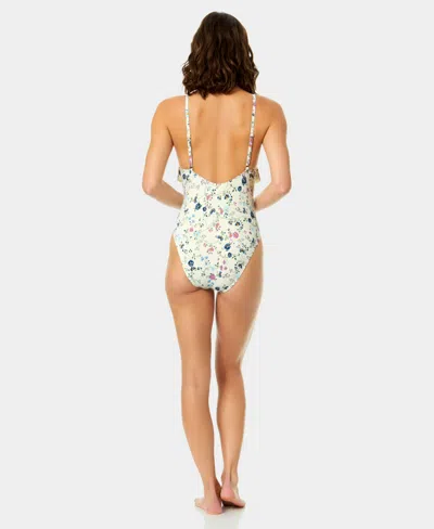 Cece Ruffle One-piece In Neutral