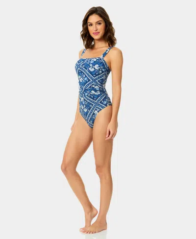 Cece Belted One-piece In Blue