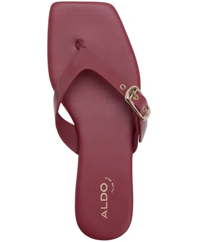 Aldo Leonnia Buckle Flip Flop In Red