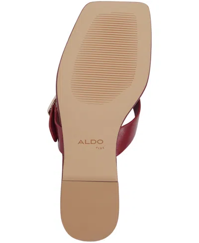 Aldo Leonnia Buckle Flip Flop In Red