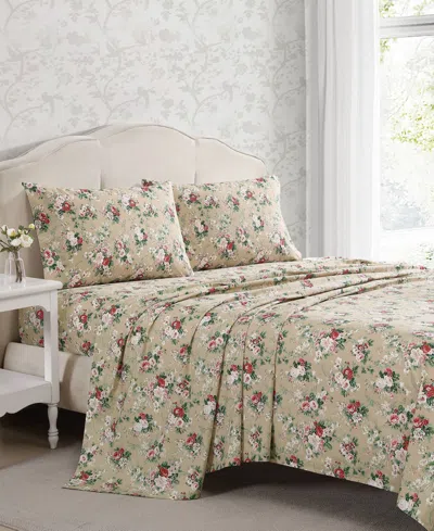 Laura Ashley Cotton Percale 4-pc. Sheet Set, King In Multi