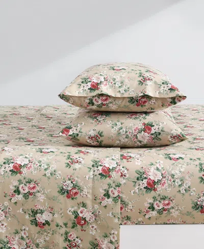 Laura Ashley Cotton Percale 4-pc. Sheet Set, King In Multi