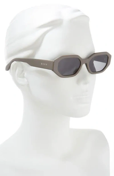 Diff Allegra 53mm Polarized Rectangular Sunglasses In Green