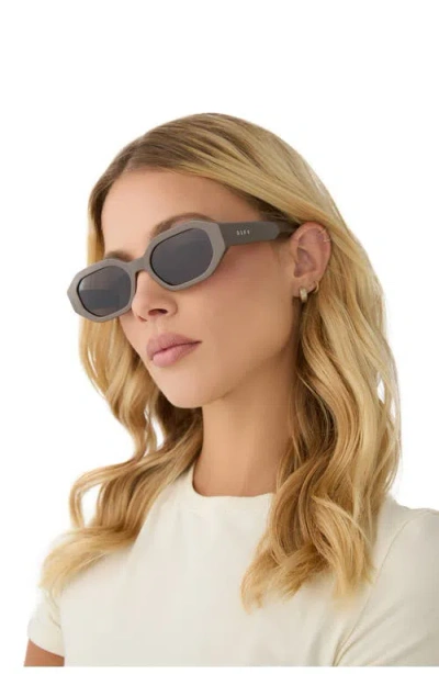 Diff Allegra 53mm Polarized Rectangular Sunglasses In Green