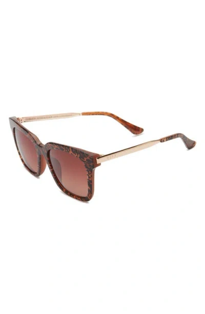 Diff Bella 54mm Gradient Square Sunglasses In Brown