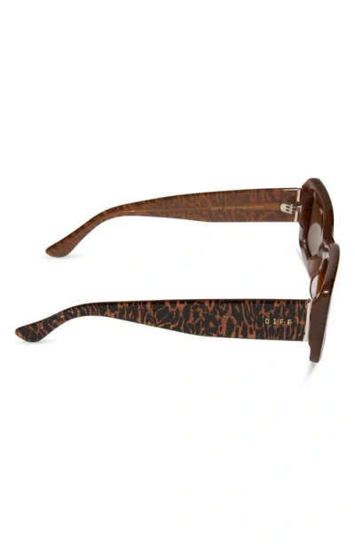 Diff Indy 51mm Polarized Rectangular Sunglasses In Gold
