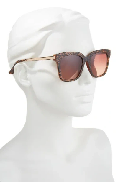 Diff Bella 54mm Gradient Square Sunglasses In Brown