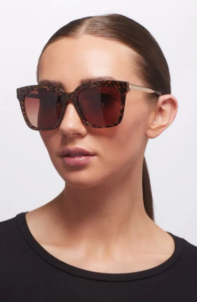 Diff Bella 54mm Gradient Square Sunglasses In Brown