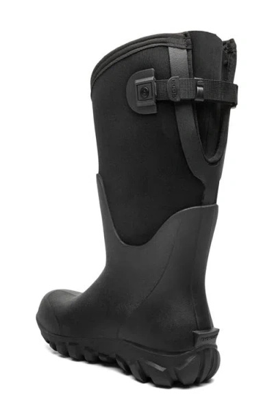 Bogs Classic Seamless Adjustable Calf Tall Rain Boot In Black