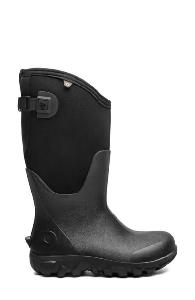 Bogs Classic Seamless Adjustable Calf Tall Rain Boot In Black