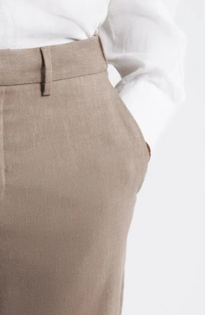 Nordstrom Flat Front Pants In Neutral