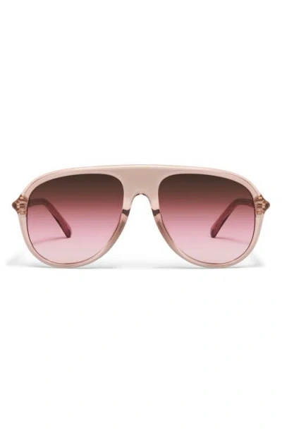Quay Chart Topper 54mm Aviator Sunglasses In Pink