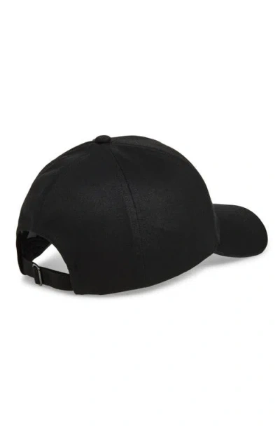 Moncler Logo Patch Adjustable Baseball Cap In Black