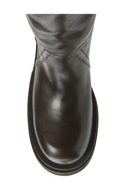 Rick Owens Bogun Platform Boot In Brown