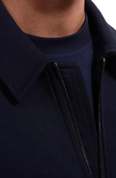 Bugatchi Soft Touch Blouson Knit Jacket In Blue