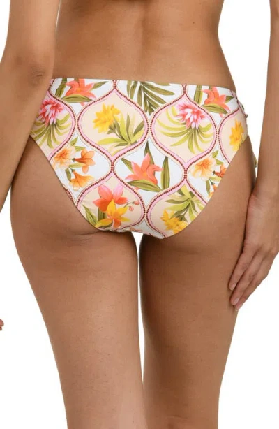 La Blanca Palm Adjustable Loop Hipster Bikini Bottoms In Multi