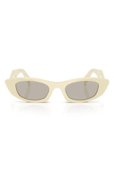 Prada 0pr B16s Angular Cat-eye Sunglasses In White