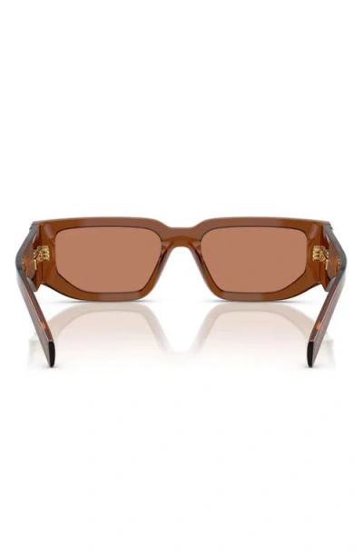 Prada 56mm Rectangular Sunglasses In Blue