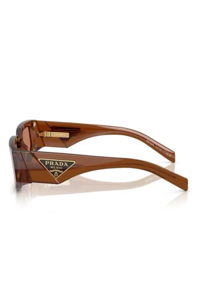 Prada 56mm Rectangular Sunglasses In Blue