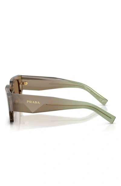 Prada Eyewear Rectangle Frame Sunglasses In Brown