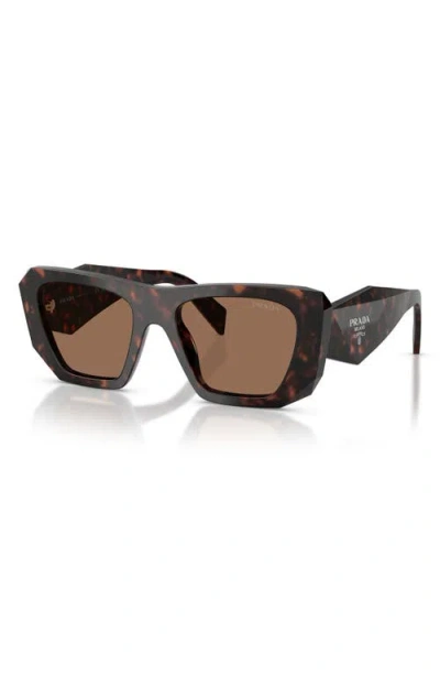 Prada 53mm Square Sunglasses In Brown