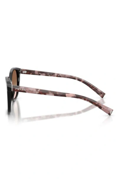 Prada 53mm Gradient Square Sunglasses In Black