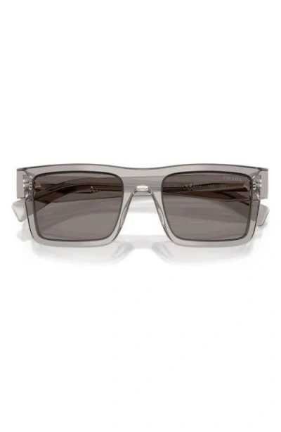 Prada Eyewear Rectangular Frame Sunglasses In Gray