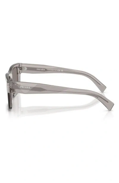 Prada Eyewear Rectangular Frame Sunglasses In Gray