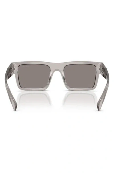 Prada Eyewear Rectangular Frame Sunglasses In Gray