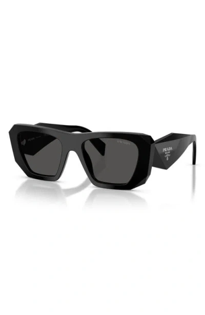 Prada 53mm Square Sunglasses In Black