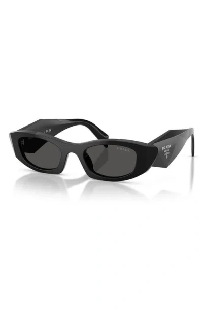 Prada 52mm Oval Sunglasses In Neutral